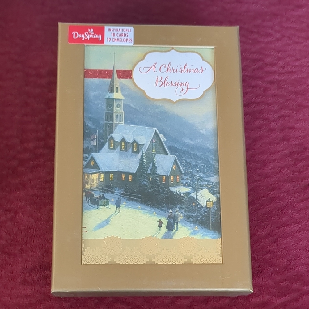 A Christmas Blessing Cards - Gold